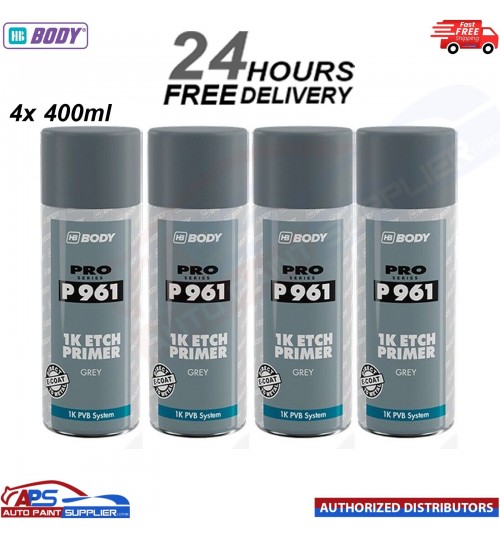 4X HB BODY P961 1K ETCH PRIMER AEROSOL 400ML - GREY